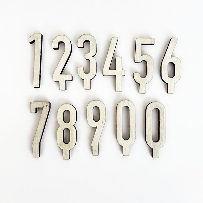 【パーツ販売】make a wish ナンバーピック（0～9)